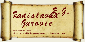 Radislavka Gurović vizit kartica